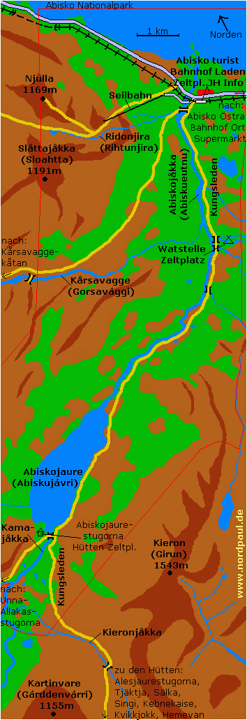 Abisko Wanderskizze