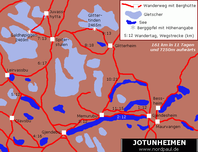 Jotunheimen Wanderwege